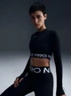 Спортивный топ для фитнеса женский Nike Pro Df 365 Crop Ls FV5484-010 L Черный (0196975065134) - изображение 1