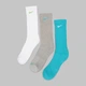 Набор женских носков высоких хлопковых Nike U Nk Everyday Plus Cush Crew SX6888-967 38-42 3 пары Разноцветный (197594564428) - изображение 1