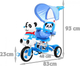 Rowerek trójkołowy dla dzieci SporTrike Panda Niebieski (5903864909623) - obraz 6