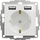Розетка Schneider Electric Sedna Design з заземленням + 2 USB тип А Білий SDD111052 - изображение 2