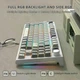 Беспроводная механическая клавиатура Attack Shark K86 с TFT-дисплеем и RGB-подсветкой (серая) - изображение 5