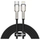 Дата кабель USB-C to Lightning 2.0m Cafule Metal PD 20W black Baseus (CATLJK-B01) - изображение 1