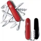 Складной нож Victorinox Huntsman Украина красно-черный для активного отдыха и патриотов с 15 функциями - изображение 1