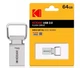 Флеш накопитель Мини флеш память Kodak Mini Metal K112 64 ГБ мини флешка металл 4× 1.22× 0.46 см - изображение 3