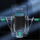 Беспроводное автомобильное зарядное устройство Держатель Baseus Milky Way Electric Holder с технологией Qi 15W Черный - изображение 8