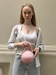 Женская розовая круглая сумка BASKETBALL мяч на цепочке - изображение 10