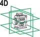 Mini laser zielony YATO 16-liniowy 4D z akcesoriami (YT-30419) - obraz 7