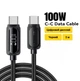 Кабель Essager USB Type C to Type-C, 100W 5A, 2м, с дисплеем, AI чип, повышенной прочности, Черный - изображение 1