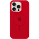 Чохол Silicone Premium case MagSafe з захистом камери та дисплея для iPhone 12 Pro Max red - изображение 1