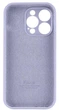 Чохол Silicone Premium case з захистом камери для iPhone 16 Pro Max Full Camera Protective lavender grey 3382 - зображення 4