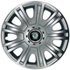 Автомобільні модельні ковпаки R15 Skoda (зелена) 319 4шт, SJS, сріблясті - изображение 1