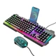 Клавіатура провідна HOCO DI16 Gaming Illuminated 2в1 (ENG/RU) (RGB-підсвітка, USB-підключення) + Миша провідна Чорний - зображення 3