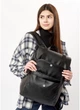 Женский рюкзак роллтоп с клапаном и карманом под ноутбук SAMBAG Черный (6060281346) - изображение 6