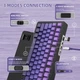 Механічна бездротова (Bluetooth + 2,4G) клавіатура з HOT SWAP Attack SHARK X85, 82 Key, RGB, Win/Mac OS, УКР/АНГЛ, Gradient Purple (X85GP) - зображення 6