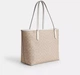 Женская сумка Coach City Tote Bag In Signature Canvas CV976 бежевая - изображение 2