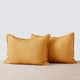 Комплект постельного белья SoundSleep Muse mustard Stonewash лен Евро King 230х220 см горчичный (93254434) - изображение 3