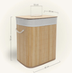 Кошик для білизни з бамбука Nuxio Sana 60L (5902973462128) - зображення 4