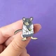 Значок (пін) BROCHE брошка біжутерія Медицина Ветеринар Лабораторний Пацюк BRGV114340 - зображення 3