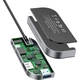 USB-хаб Baseus Bend Angle No.7 Multifunctional Type-C Hub Converter Dark Gray (CAHUB-WJ0G) [77940] - изображение 3