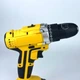 Шуруповерт ударный аккумуляторный 26V с 2 аккумуляторами в кейсе, беспроводная дрель-шуруповерт с 2 скоростями и реверсом, 25 степеней затяжки, для монтажных и ремонтных работ, Желтый BST-21 - изображение 13