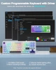 Клавиатура беспроводная AULA F87 PRO+наклейкиукр/рус, Bluetooth с RGB, игровая, Hot Swap, 3 режима подключения, White-Blue - изображение 5