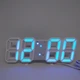 Настольные часы VST-1089 от USB + будильник Белые с синей LED подсветкой - изображение 3
