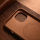 Панель iCarer Real Cowhide Premium Leather Magsafe для Apple iPhone 14 Brown (WMI14220705-BN) - зображення 17