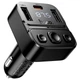 Автомобильный FM-трансмиттер модулятор HOCO E87 |2USB/1Type-C, 35W/3A, PD/QC| Черный - изображение 1
