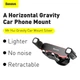 Автомобильный гравитационный держатель Baseus Lateral Gravity Car Mount |для телефона, от 4.7" до 6.5", надежная фиксация, легкая установка в дефлектор, антискользящие силиконовые накладки| Черный - изображение 13