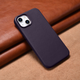 Панель iCarer Real Cowhide Premium Leather Magsafe для Apple iPhone 14 Dark Purple (WMI14220705-DP) - зображення 13
