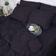 Простынь MirSon Satin Premium 0055 Black Pearl 220 х 240 см (2200000674449) - изображение 1