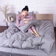 Простынь MirSon Satin Stripe 30-0010 Light Gray 220 х 240 см (2200005251348) - изображение 8