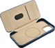 Чохол-книжка iCarer Curved Edge Oil Wax Real Leather Folio Case для Apple iPhone 14 Plus Navy Blue (AKI14220707-BU) - зображення 14