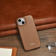 Чохол-книжка iCarer Curved Edge Real Cowhide Premium Leather Folio Case для Apple iPhone 14 Plus Brown (WMI14220715-BN) - зображення 18