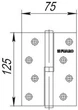 Петля съемная FUARO 413-5 125x75x2,5 бронза (правая) - изображение 5