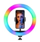LED кольцо MJ38 Ring Light 38 см RGB 8 цветов Белый - изображение 1