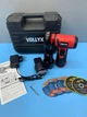 Аккумуляторная болгарка VOLLYX + 5 дисков угловая шлифовальная машинка мини портативная 500W шлифмашина в кейсе красная - изображение 1