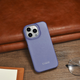 Etui z klapką iCarer Curved Edge Oil Wax Real Leather Folio Case do Apple iPhone 14 Pro Max Light Purple (WMI14220716-LP) - obraz 18