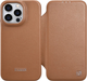 Etui z klapką iCarer Curved Edge Real Cowhide Premium Leather Folio Case do Apple iPhone 14 Pro Brown (WMI14220714-BN) - obraz 1