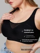 Бесшовный бюстгальтер 3XL (90F, 95C, 95D, 95E) Free Bra анатомический лиф без косточек широкие бретели Черный 536401894 - изображение 1