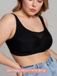 Бесшовный бюстгальтер 3XL (90F, 95C, 95D, 95E) Free Bra анатомический лиф без косточек широкие бретели Черный 536401894 - изображение 11