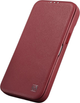 Etui z klapką iCarer Curved Edge Real Cowhide Premium Leather Folio Case do Apple iPhone 14 Pro Red (WMI14220714-RD) - obraz 6