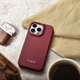 Etui z klapką iCarer Curved Edge Real Cowhide Premium Leather Folio Case do Apple iPhone 14 Pro Red (WMI14220714-RD) - obraz 19