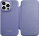 Etui z klapką iCarer Curved Edge Real Cowhide Premium Leather Folio Case do Apple iPhone 14 Pro Light Purple (WMI14220714-LP) - obraz 1