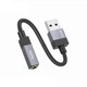 Адаптер перехідник Hoco UPA32D, USB to Jack 3.5, 15cm, black - зображення 3