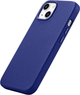 Панель iCarer Litchi Premium Leather Magsafe Back Case для Apple iPhone 14 Plus Dark Blue (WMI14220711-DB) - зображення 5