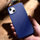 Панель iCarer Litchi Premium Leather Magsafe Back Case для Apple iPhone 14 Plus Dark Blue (WMI14220711-DB) - зображення 15