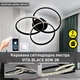 Керована світлодіодна люстра Esllse VITA 80 W 3R-APP-500x130-BLACK/CLEAR-220-IP20 - зображення 2