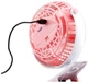 Переносной USB мини-вентилятор Mini Fan ML-F168 с аккумулятором на прищепке, розовый - изображение 4