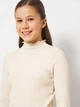Детский лонгслив для девочки Coccodrillo Rodeo Girl Junior ZC4172101RGJ-003 134 см Экрю (5904986444153) - изображение 4